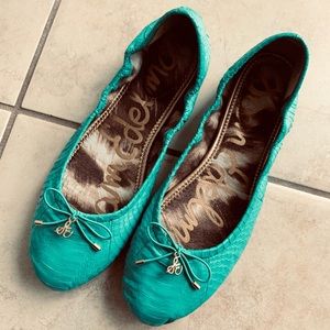 Sam Edelman Felicia Teal Ballet Flats 8M